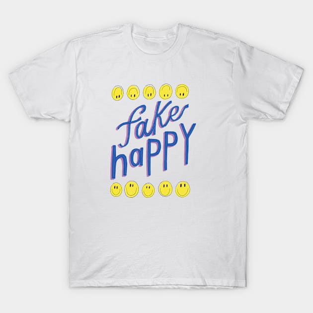 Happy Fake T-Shirt by Haldeman Haüs